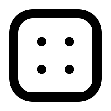 Four-Sided Dice (Unicons) Free Open-Source SVG Icon (Unicons)