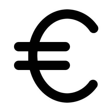 Euro Currency Symbol Free Open-Source SVG Icon (Unicons)