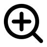 Search Plus Magnifying Glass (Unicons) Free Open-Source SVG Icon