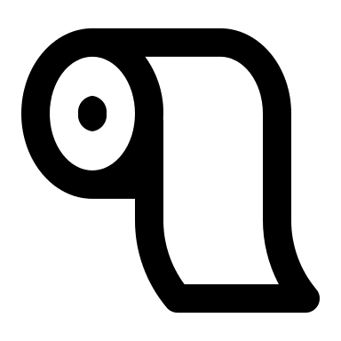 Toilet Paper Roll Free Open-Source SVG Icon (Unicons)