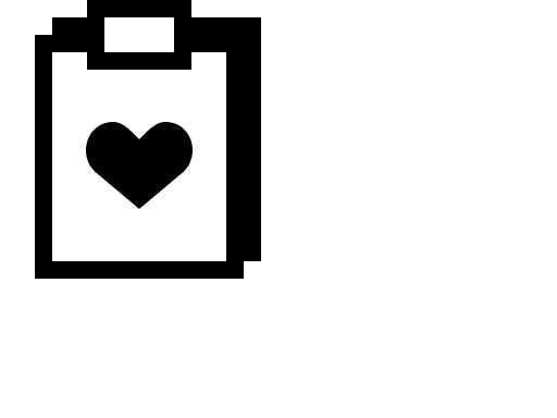 Clipboard with Heart Symbol Free Open-Source SVG Icon (Vaadin Icons)