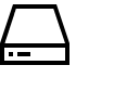 Hard Drive Storage Device (Outline) Free Open-Source SVG Icon