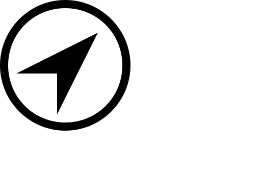 Circular Location Arrow (Outline) Free Open-Source SVG Icon (Vaadin Icons)