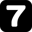 Square Number Seven Free Open-Source SVG Icon