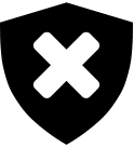 Shield with Cross Mark Free Open-Source SVG Icon