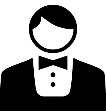 Waiter User Free Open-Source SVG Icon (Vesper Icons)