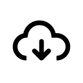 Cloud with Downward Movement (Weather) Free Open-Source SVG Icon