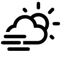 Cloudy and Windy Day Weather Free Open-Source SVG Icon