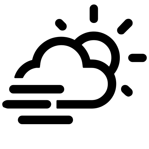 Cloudy and Windy Day Weather Free Open-Source SVG Icon (Weather Icons)