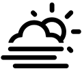 Foggy Day Weather Condition Free Open-Source SVG Icon