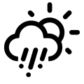 Hail Weather Condition (Day) Free Open-Source SVG Icon