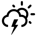 Daytime Lightning Weather Event Free Open-Source SVG Icon