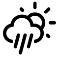 Daytime Rain Weather Conditions Free Open-Source SVG Icon