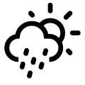 Daytime Showers Weather Condition Free Open-Source SVG Icon