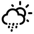 Sleet Weather Condition (Day) Free Open-Source SVG Icon