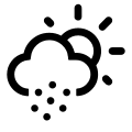 Snowy Day with Wind (Weather Icons) Free Open-Source SVG Icon