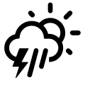 Day Thunderstorm Weather Condition Free Open-Source SVG Icon