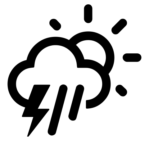 Day Thunderstorm Weather Condition Free Open-Source SVG Icon (Weather Icons)