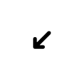 Down Left Direction Arrow Free Open-Source SVG Icon