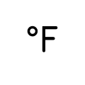 Fahrenheit Temperature Scale Free Open-Source SVG Icon