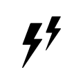 Lightning Bolt Weather Symbol Free Open-Source SVG Icon