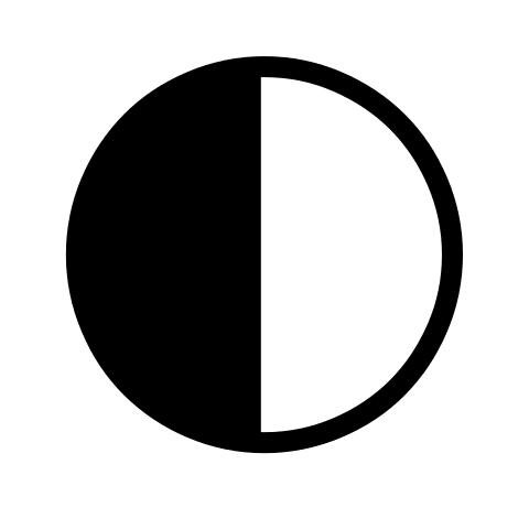 First Quarter Moon Phase Free Open-Source SVG Icon (Weather Icons)