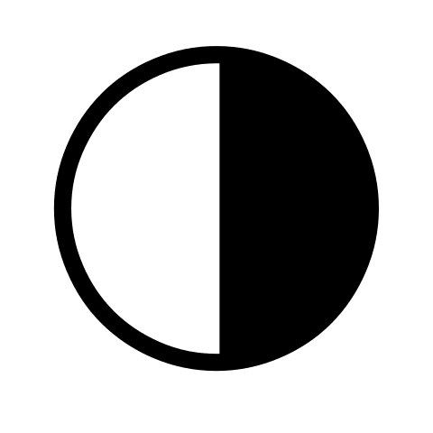 Third Quarter Moon Phase Free Open-Source SVG Icon (Weather Icons)