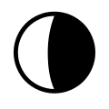 Waning Crescent Moon Phase 2 Free Open-Source SVG Icon