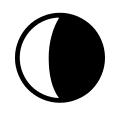 Waning Crescent Moon Phase 3 (Weather Icons) Free Open-Source SVG Icon