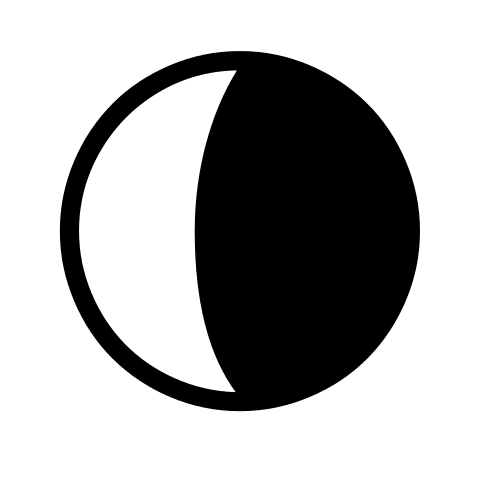 Waning Crescent Moon Phase 3 (Weather Icons) Free Open-Source SVG Icon (Weather Icons)