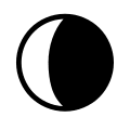 Waning Crescent Moon Phase 4 (Weather Icons) Free Open-Source SVG Icon