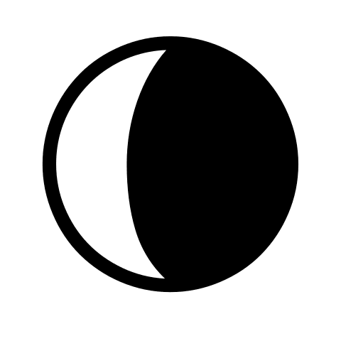 Waning Crescent Moon Phase 4 (Weather Icons) Free Open-Source SVG Icon (Weather Icons)