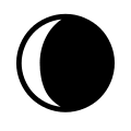 Waning Crescent Moon Phase 5 Free Open-Source SVG Icon