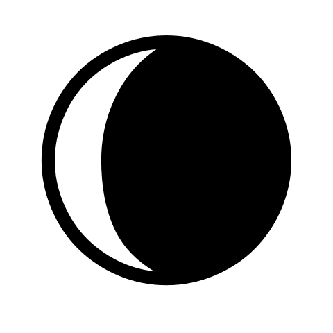 Waning Crescent Moon Phase 5 Free Open-Source SVG Icon (Weather Icons)