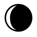 Waning Crescent Moon Phase 6 Free Open-Source SVG Icon