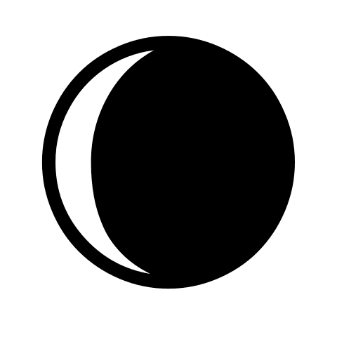 Waning Crescent Moon Phase 6 Free Open-Source SVG Icon (Weather Icons)