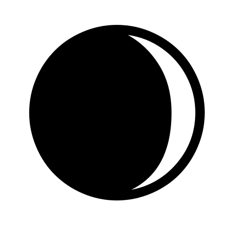 Waxing Crescent Moon (Alt) Free Open-Source SVG Icon (Weather Icons)