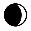 Waxing Crescent Moon Phase 2 (Weather Icons) Free Open-Source SVG Icon