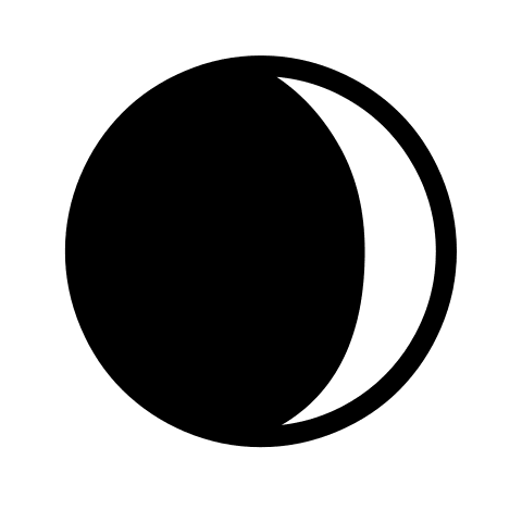 Waxing Crescent Moon Phase 2 (Weather Icons) Free Open-Source SVG Icon (Weather Icons)