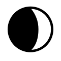 Waxing Crescent Moon Phase (4) Free Open-Source SVG Icon