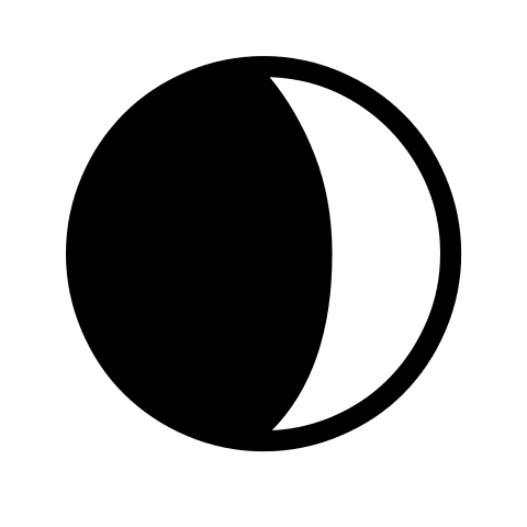 Waxing Crescent Moon Phase (4) Free Open-Source SVG Icon (Weather Icons)