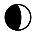 Waxing Crescent Moon Phase 5 Free Open-Source SVG Icon