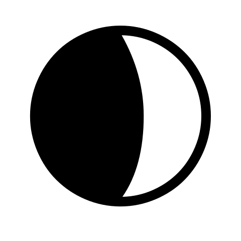 Waxing Crescent Moon Phase 5 Free Open-Source SVG Icon (Weather Icons)