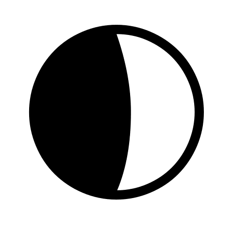 Waxing Crescent Moon Phase 6 (Weather Icons) Free Open-Source SVG Icon (Weather Icons)