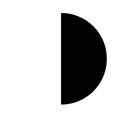 First Quarter Moon Phase Free Open-Source SVG Icon (Weather Icons)