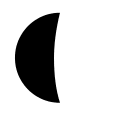 Waning Crescent Moon Phase 1 Free Open-Source SVG Icon