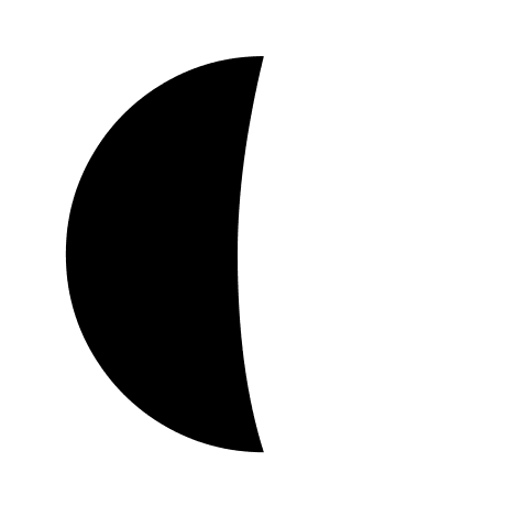 Waning Crescent Moon Phase 1 Free Open-Source SVG Icon (Weather Icons)