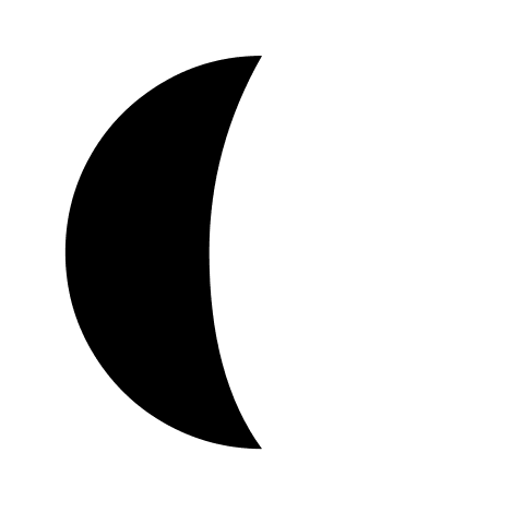 Waning Crescent Moon Phase 2 Free Open-Source SVG Icon (Weather Icons)