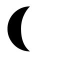 Waning Crescent Moon Phase 3 Free Open-Source SVG Icon