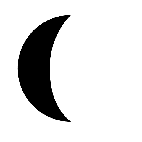 Waning Crescent Moon Phase 3 Free Open-Source SVG Icon (Weather Icons)